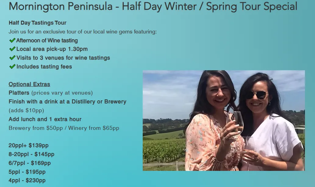 Half Day Tastings Tour
